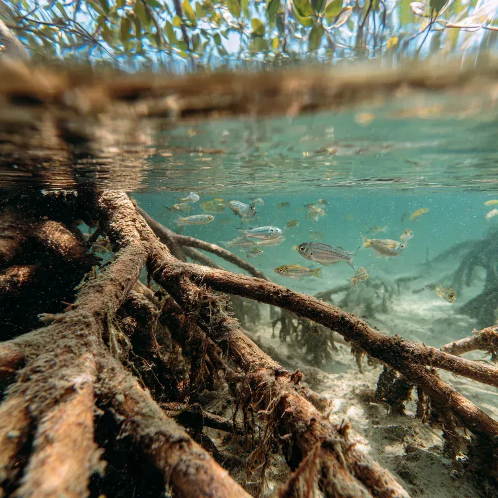 Mangrove roots close-up